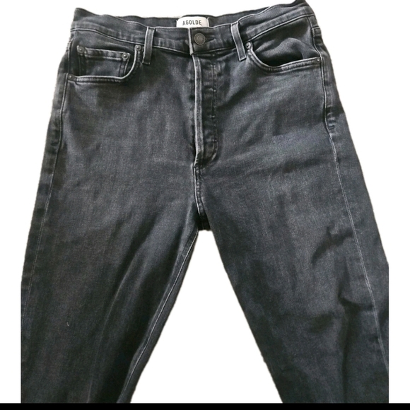 Agolde Womens Faded Black Nico High Rise Slim in Spirit 28 - Picture 8 of 14